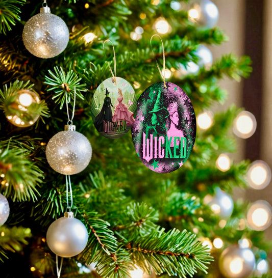 Wicked Oval Ceramic Tree Ornament