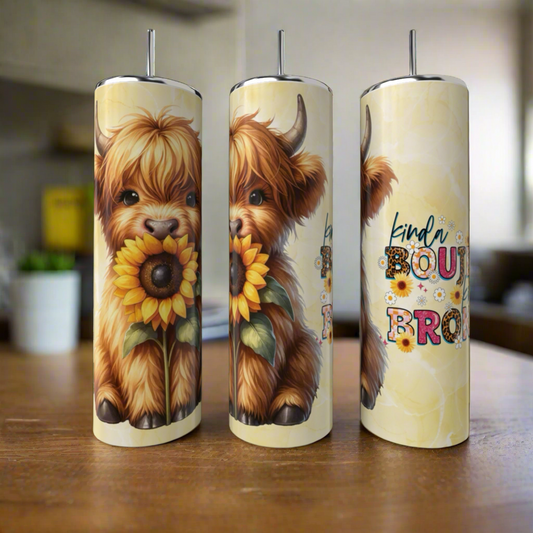 Kinda Boujee But Broke | Cow Collection | 20oz Tumbler