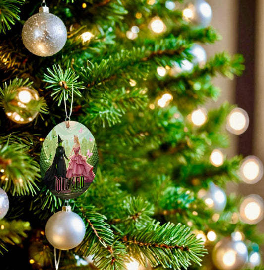 Wicked Oval Ceramic Tree Ornament