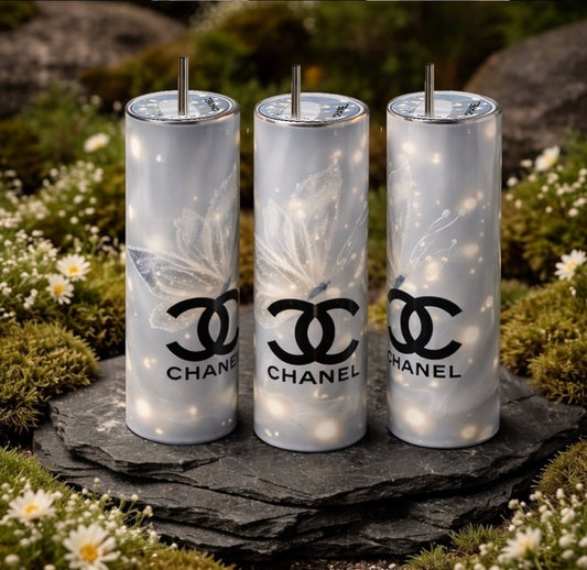 Coco Flowerbloom with Matching Tumbler Lid - 20oz Stainless Steel Skinny Tumbler