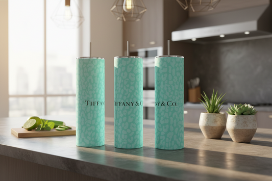 Teal Geo Tiff 20oz Stainless Steel Tumbler