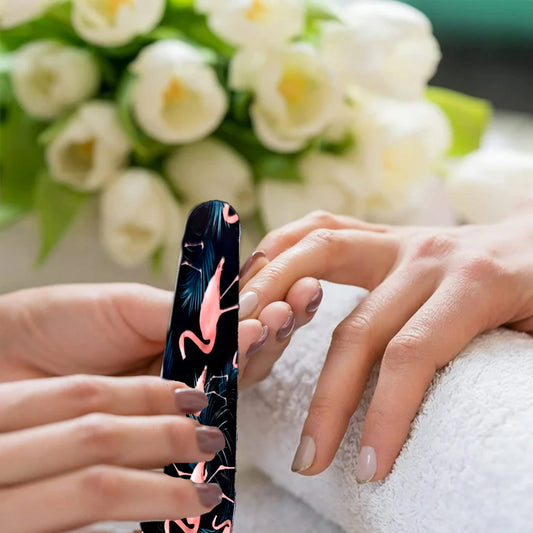 For the Love of Flamingos | 180 GRIT Stainless Steel Nail File Emery Board