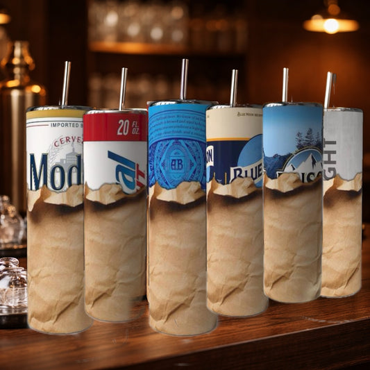 Brown Bag Beer 20oz Stainless Steel Tumbler