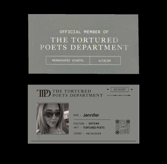 Poetry lovers will adore the Kreative Kreationz Personalized Members Only TTPD Keychain—one side reads "Official Member of The Tortured Poets Department, Membership Starts: 4/19/24," and the other features a custom name and photo ID.