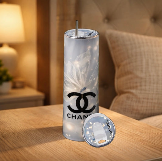 Coco Flowerbloom with Matching Tumbler Lid - 20oz Stainless Steel Skinny Tumbler