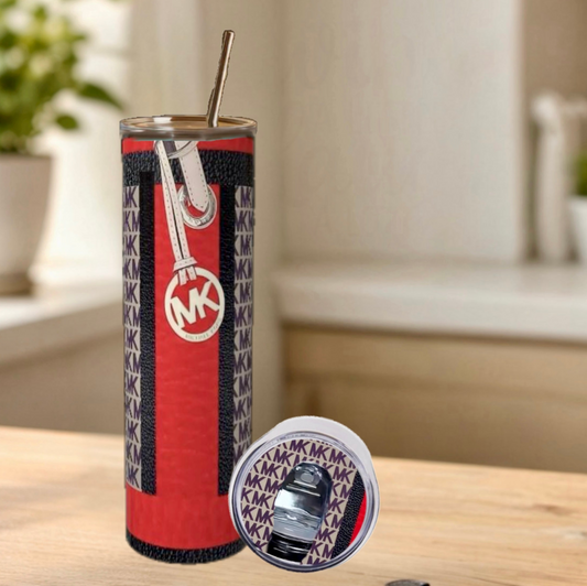 Red & Black Tumbler with Matching Lid - Luxe Bundle