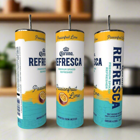 Corona Freshca 20oz Skinny Tumbler with 3D Decorative Lid Topper