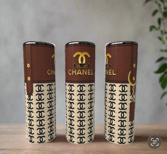 CC monogram brown Stainless Steel Tumbler