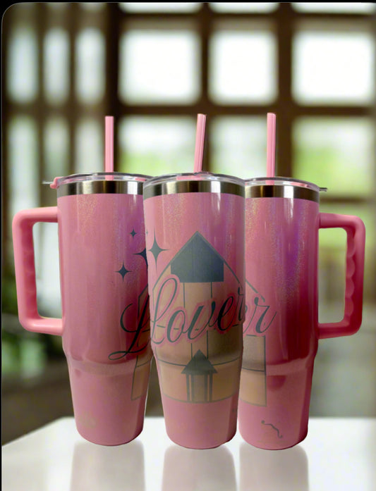 40oz Engraved Love-r Shimmer Tumbler
