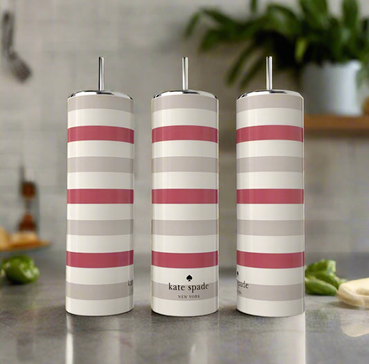 Pink Stripe 20oz Skinny Tumbler