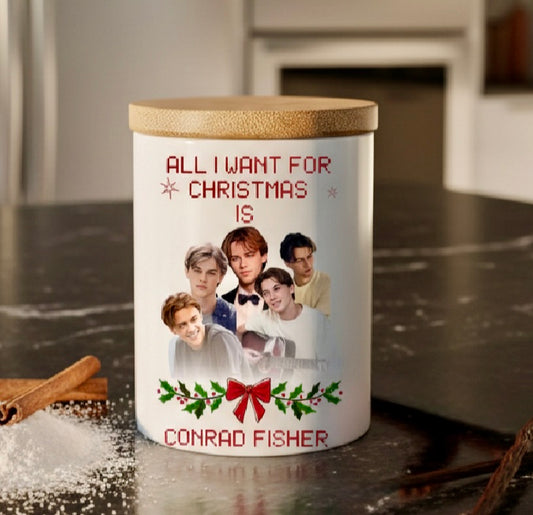 Conrad Fisher Candle: - Handmade Soy Wax Candle with Wooden Lid