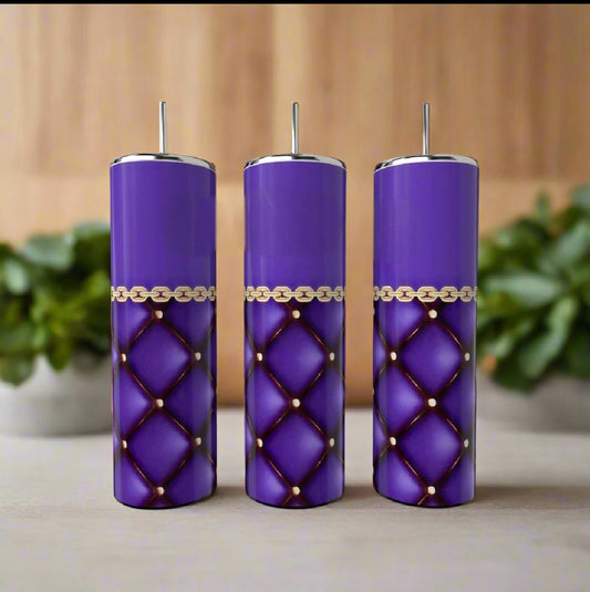 Purple Gold Textured 20oz Skinny Tumbler