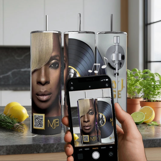 Mary J Blige 20oz Tumbler with working QR Code