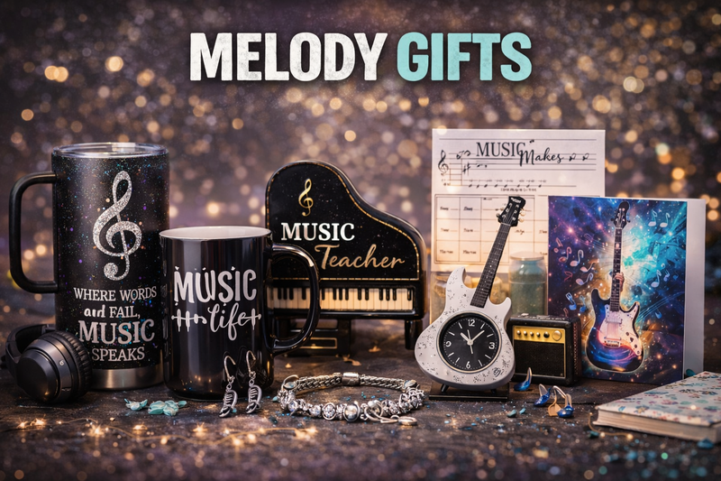 A graphic design featuring candles with musical icons and album art, overlaid with bold text reading "Musical Collection" on a dark background, and a "HOT COLLECTION" button below.