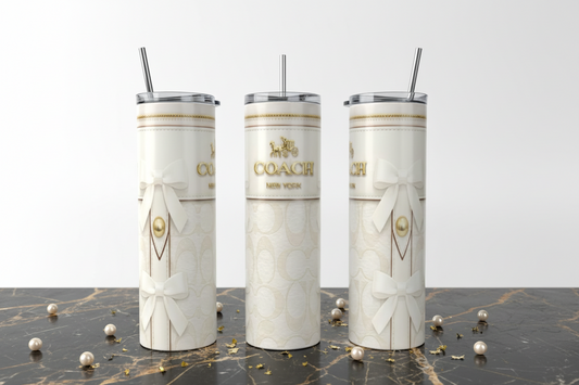 Bow Luxe | Stainless Steel 20oz Skinny Tumbler