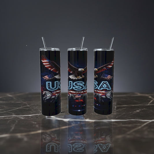 American Pride 20oz Skinny Tumbler