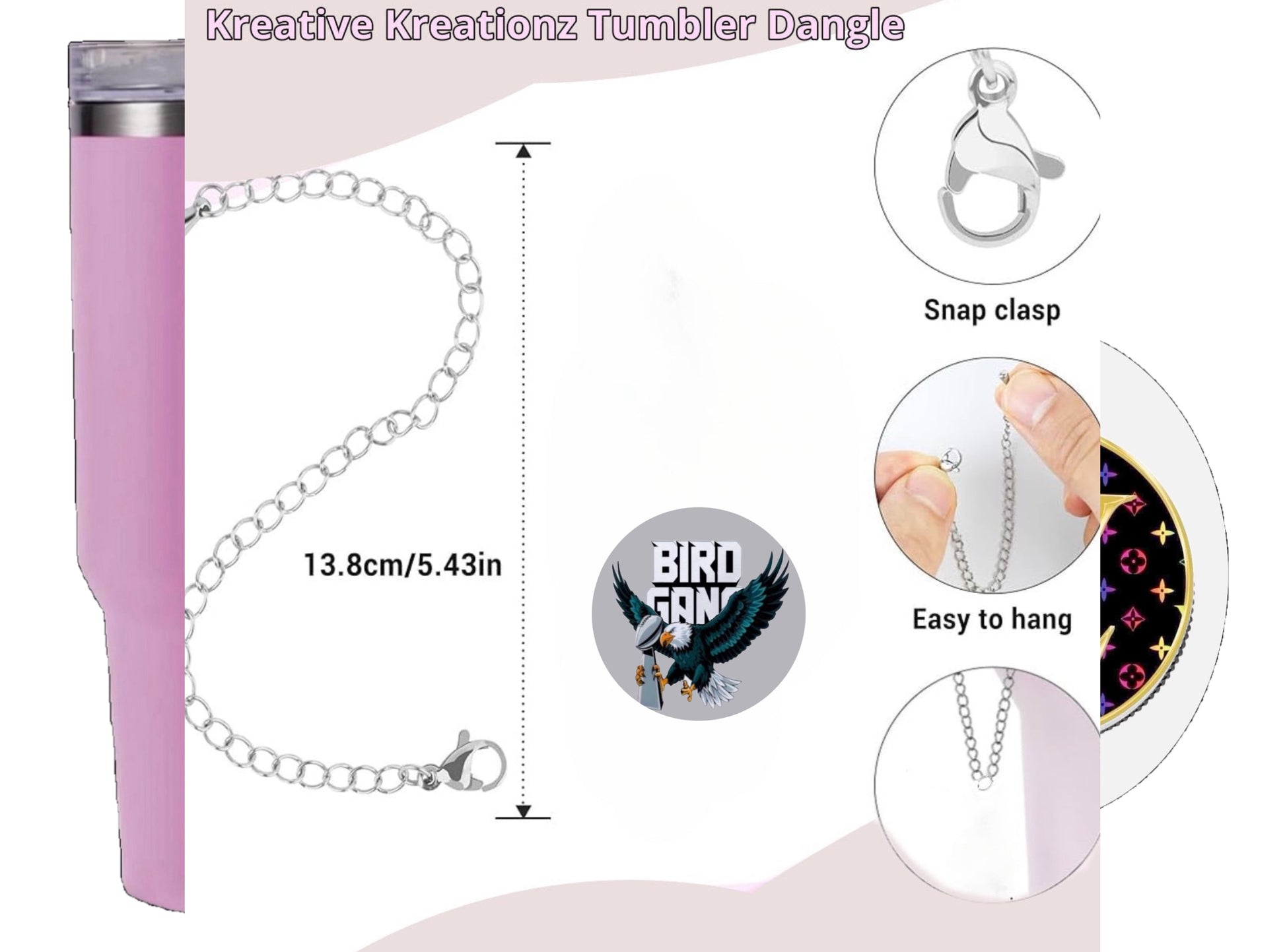 Bird Gang Charm Dangle | Cup Accessory