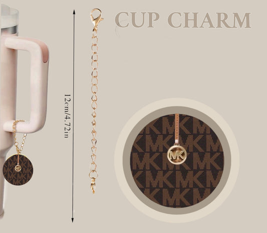 Monogram MK Brown l Cup Charm