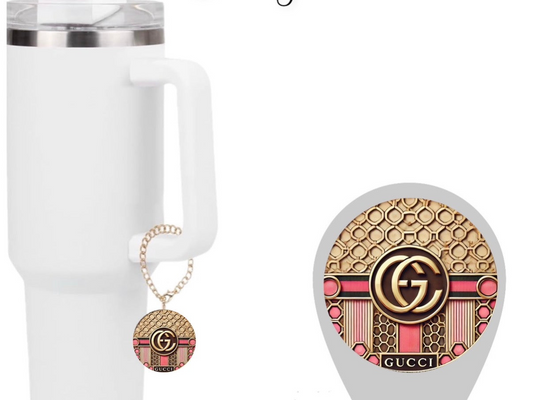 Pink GG Monogram l Cup Charm | Dangle