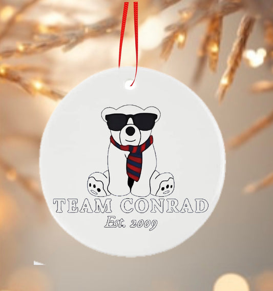Junior Mint Bear | Team Conrad | Ceramic Tree Ornament