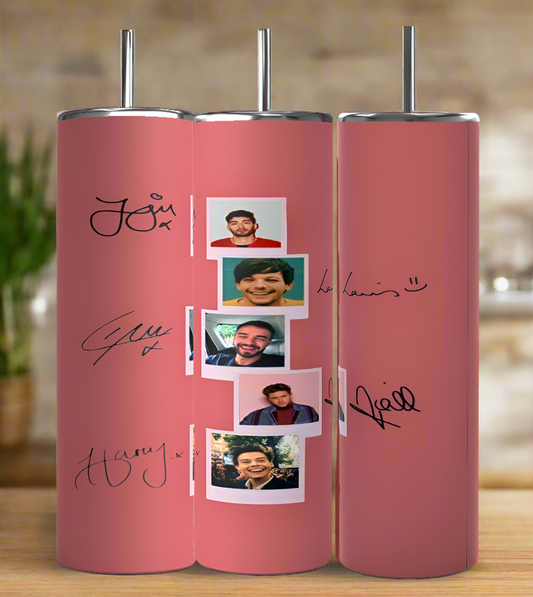 One Direction Pink 20oz Stainless Steel Tumbler