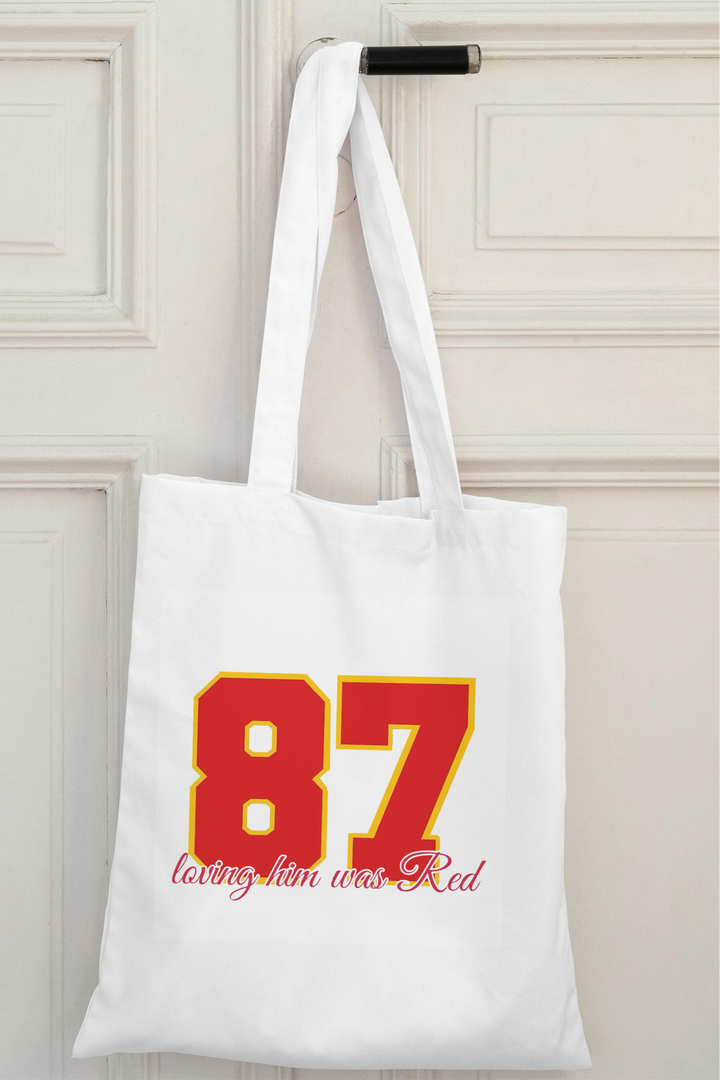 Collection of Taylor Swift and Travis Kelce Canvas Bags
