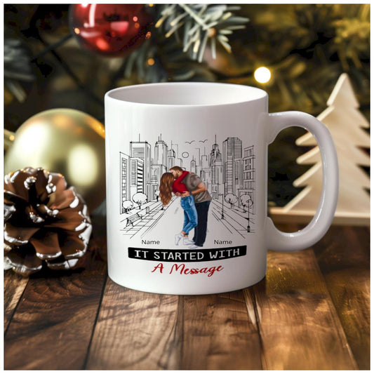 Couple Ceramic Mug Personalized with 2 Names