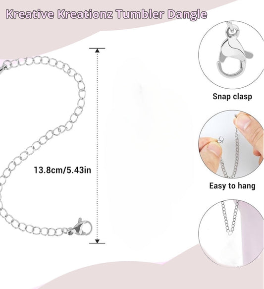 Orange Bee Monogram l Cup Charm | Dangle