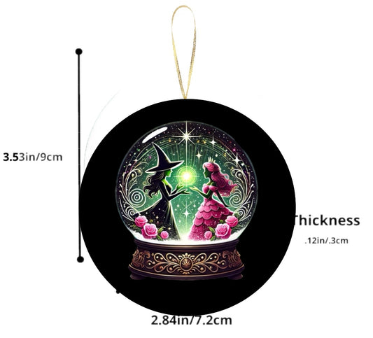 Wicked Snow Globe Ceramic Tree Ornament