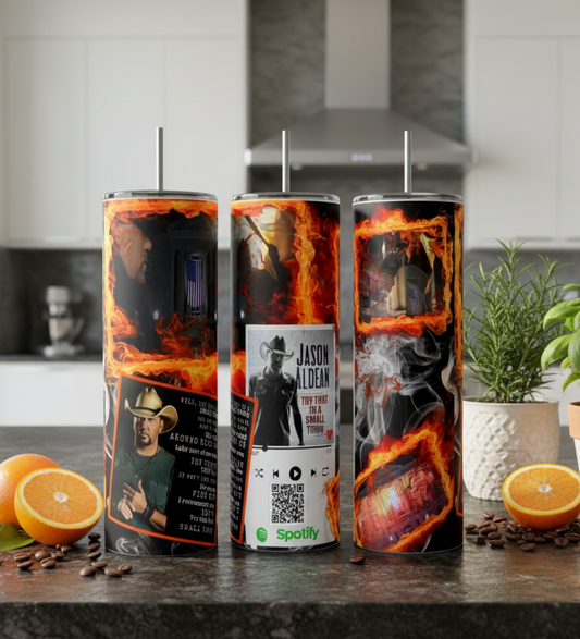 Jason Aldean 20oz Tumbler with working QR Code