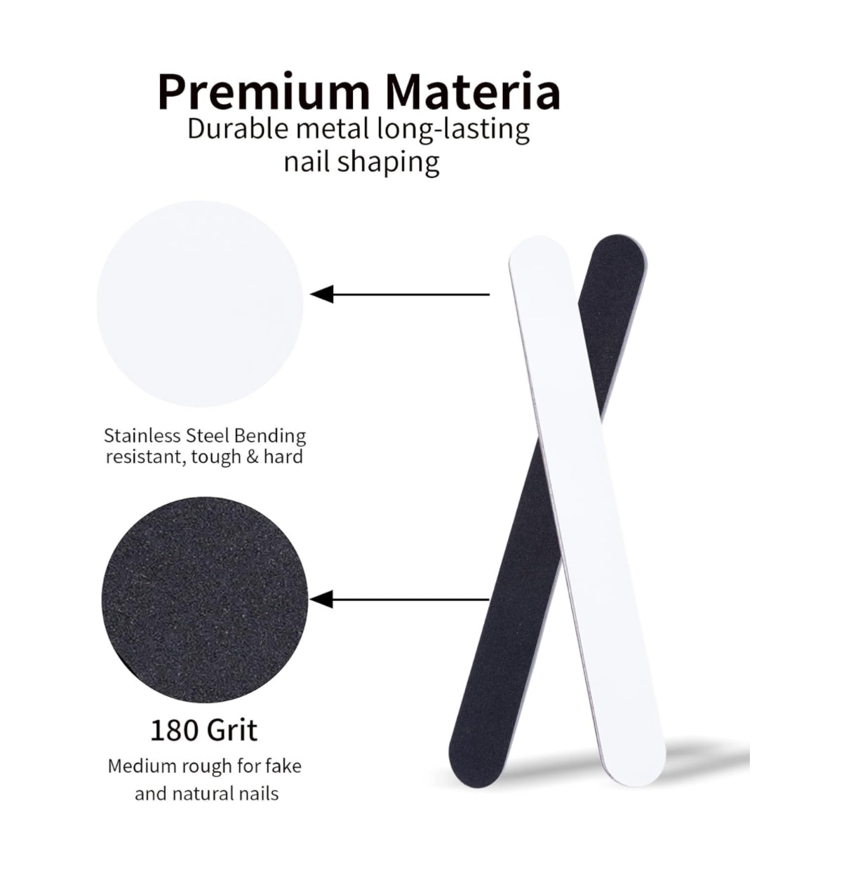 Eras | 180 GRIT Stainless Steel Emery Board