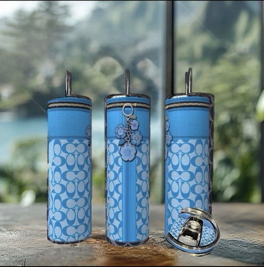 Blue Tumbler with Matching Lid - Luxe Bundle