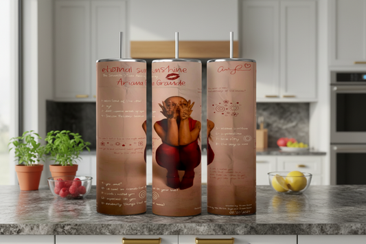 Vaso de 20 oz con estética Sunshine de Ariana Grande