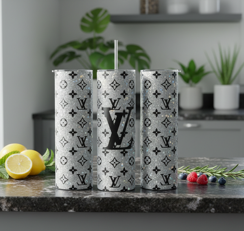 Silver Shimmery 20oz Stainless Steel Tumbler