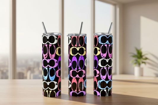 Purple Multicolor Coach 20oz Stainless Steel Tumbler