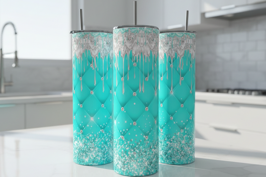 Teal Textured | Stainless Steel 20oz Skinny Tumbler