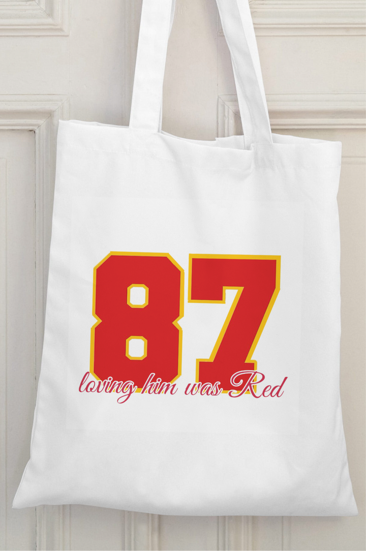 Collection of Taylor Swift and Travis Kelce Canvas Bags