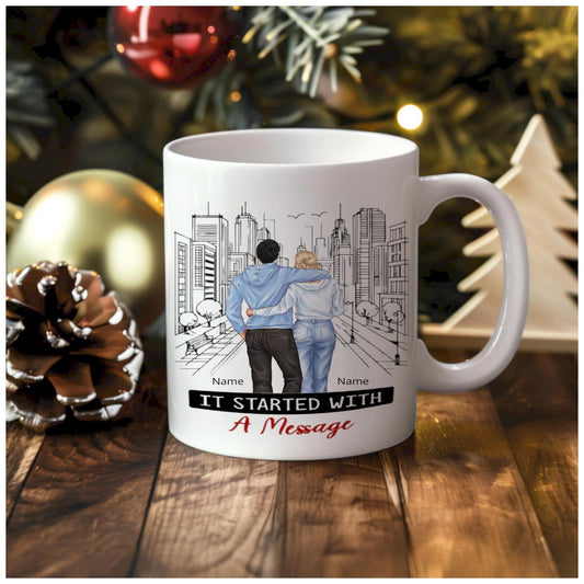 Couple Ceramic Mug Personalized with 2 Names