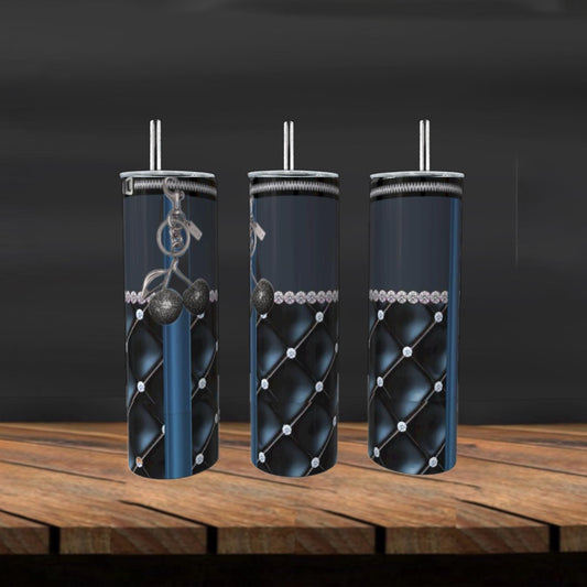 Dark Cherry | Blue 20oz Stainless Steel Tumbler