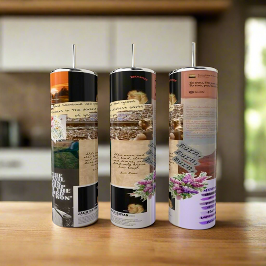 Zach Bryan Lyric Collage 20oz Tumbler