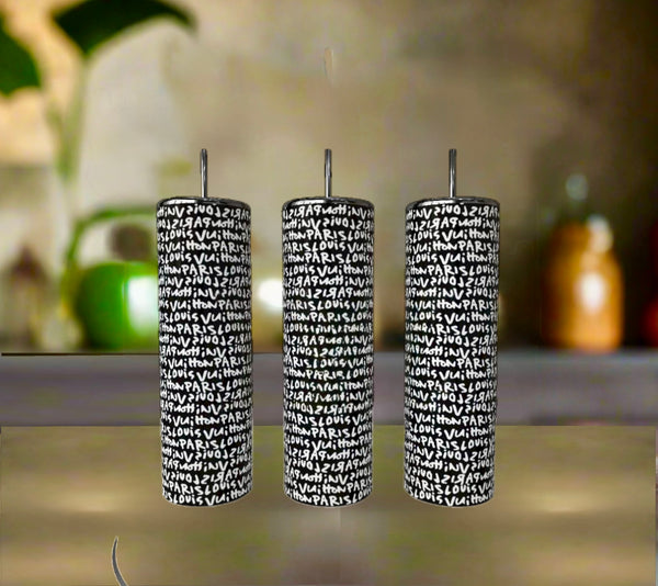 Luxe B&W 20oz Skinny Tumbler