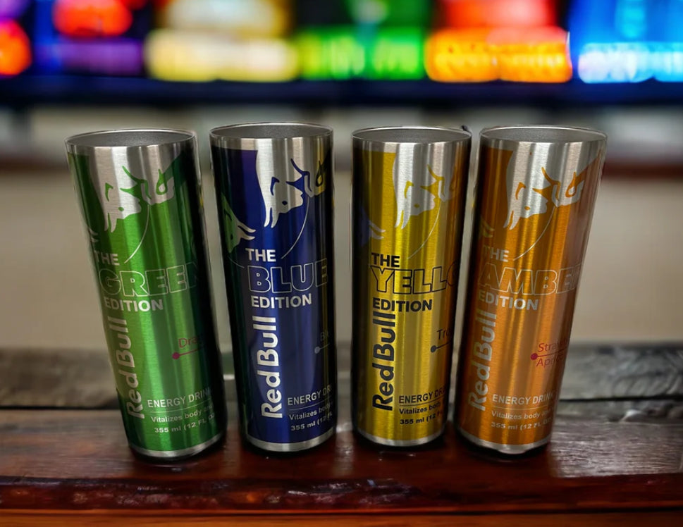 Sugar Free Red Bull Energy- Silver Stainless Steel 20oz Tumbler