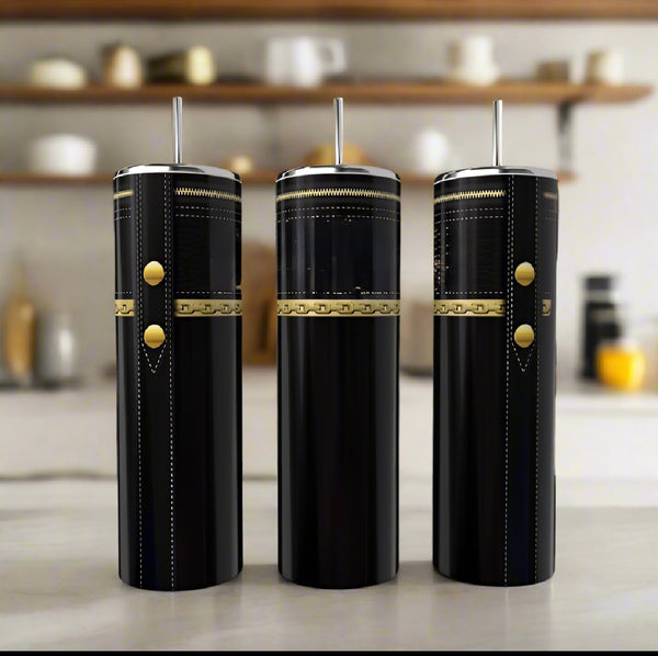 Black & Gold Purse 20oz Skinny Tumbler