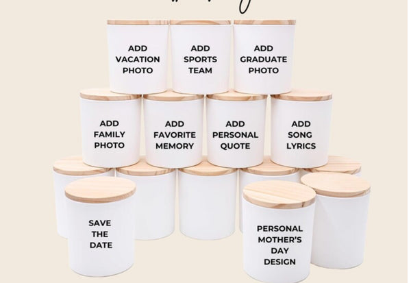 Personalized Candle: Handmade Soy Wax Candle with Wooden Lid