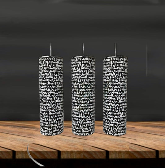 Luxe B&W 20oz Skinny Tumbler