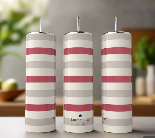 Pink Stripe 20oz Skinny Tumbler