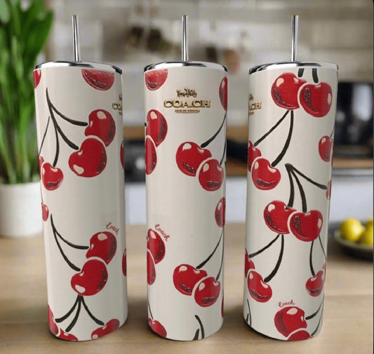 Cherry 20oz Skinny Tumbler