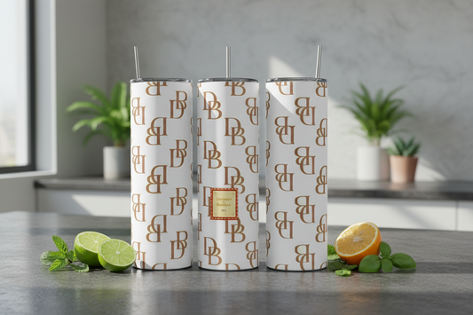 Monogram Red | Brown | Beige 20oz Stainless Steel Tumbler