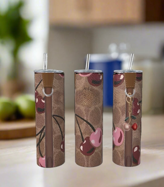 Cherry Strap 20oz Skinny Tumbler
