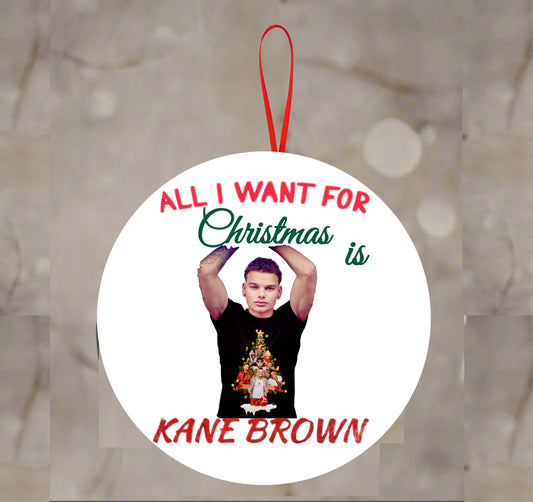 All I Want For Christmas Is KB Ceramic Tree Ornament